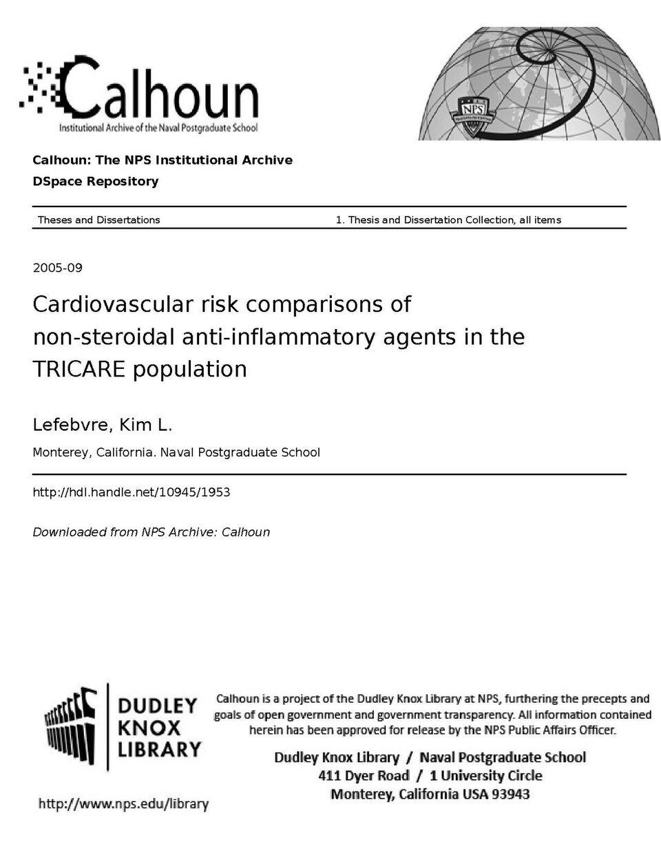 This report examines differences in risk of myocardial infarction and stroke (cardiovascular events) between the cyclooxygenase-2 (COX-2) inhibitors Rofecoxib, Celecoxib, and Valdecoxib, and the traditional nonsteroidal anti-inflammatory agents (NSAIDs) Naproxen and Ibuprofen, as well as Meloxicam,