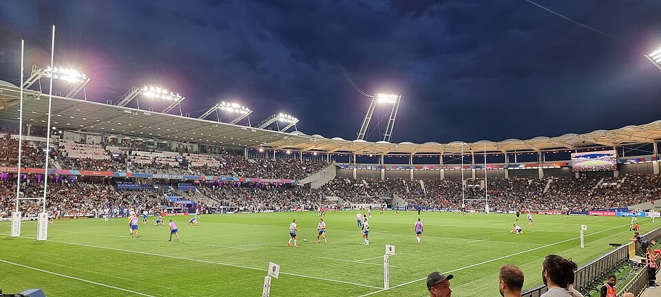 2023 Rugby World Cup match between New Zealand (All Blacks) and Namibia. Pool A, 15 September 2023.