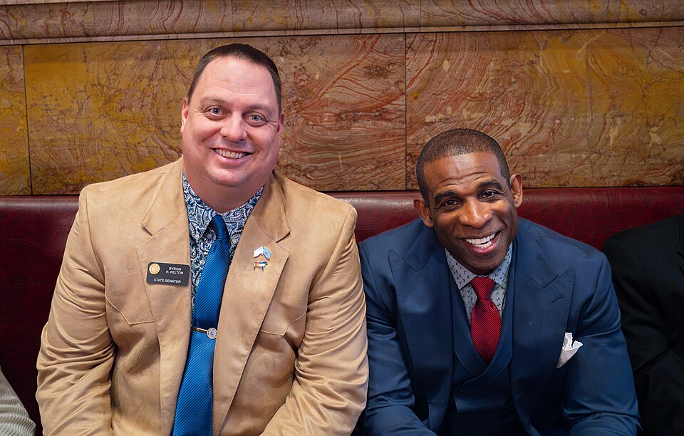Colorado Football Coach Deion Sanders visits the Colorado State Capitol, March 10, 2023.