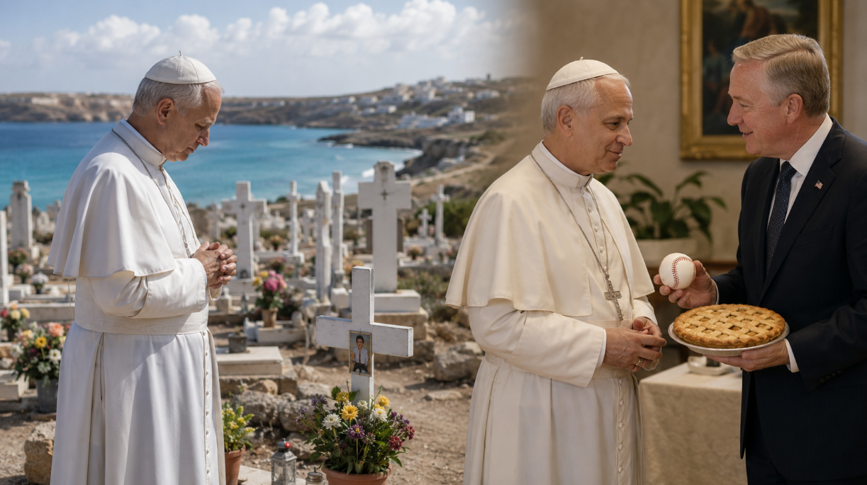 Pope Leo Visits Lampedusa Migrant Cemetery on July Fourth, Meets U.S. Ambassador