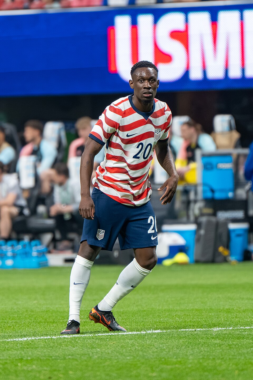Folarin Balogun during USMNT v Belgium on March 28 2026 at Mercedes-Benz Stadium in Atlanta, Georgia