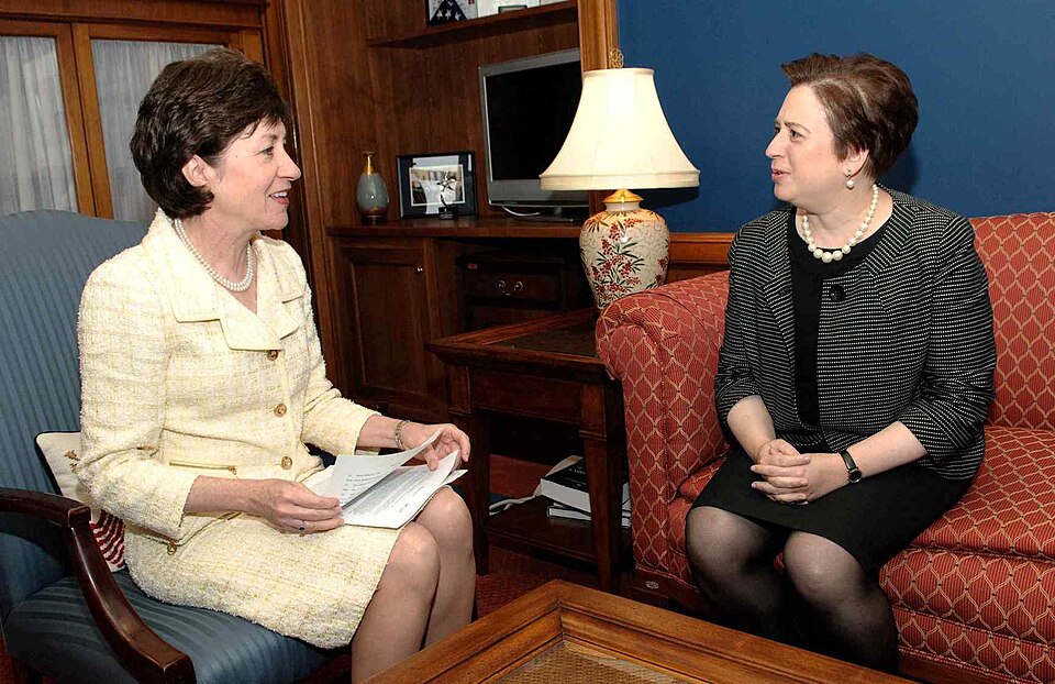 Senator Susan Collins (R-ME) meeting with Supreme Court nominee Elena Kagan.