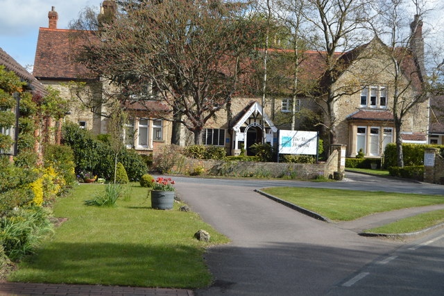 An image of the Grade II listed building in the civil parish of Biddenham, Bedfordshire, that now serves as a hospital for BMI Healthcare.