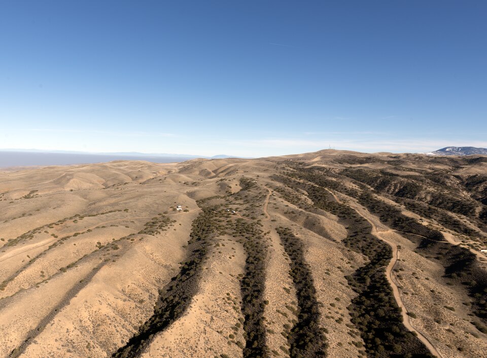 Title: Aerial view of a portion of the San Andreas Fault in California's Sierra Madre Mountains, midway between Bakersfield and Santa BarbaraPhysical description: 1 photograph : digital, tiff file, color.Notes: Title, date, and keywords provided by the photographer.; The geological fault runs rou