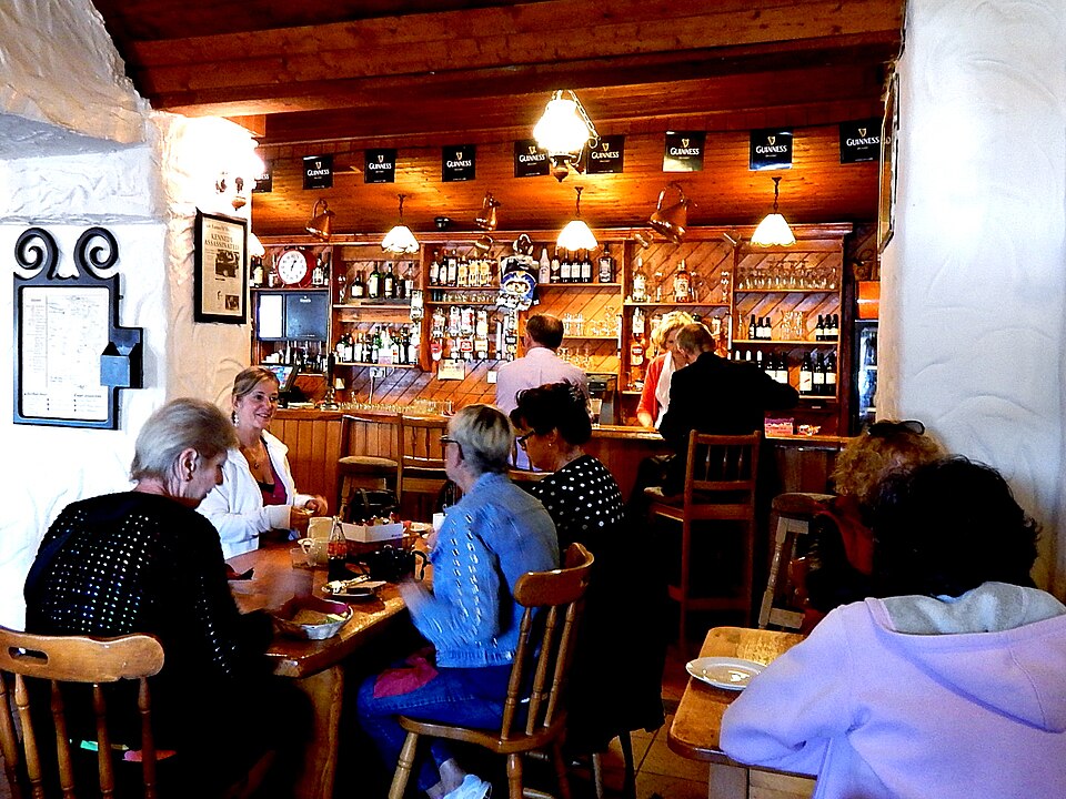 County Clare - Ballyvaghan - Monk's Seafood Pub &amp; Restaurant Interior - Pub