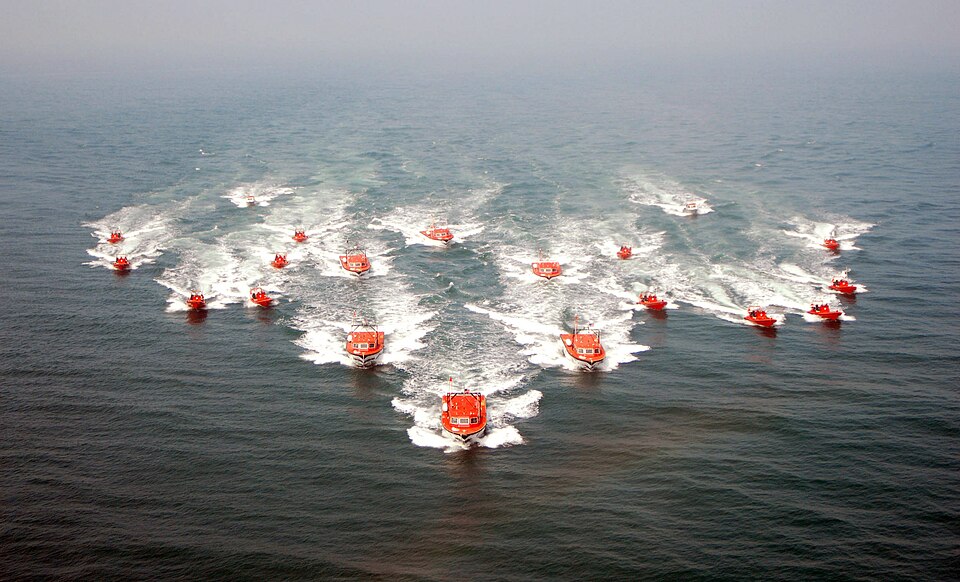 ATLANTIC OCEAN (Aug. 7, 2007) - Fleet Composite Squadron (VC) 6, conducts boat operations off the coast of Naval Station Norfolk, Va. VC-6 provides training and support to maximize fleet readiness and mission accomplishment with vital real time airborne reconnaissance capabilities and provides reali
