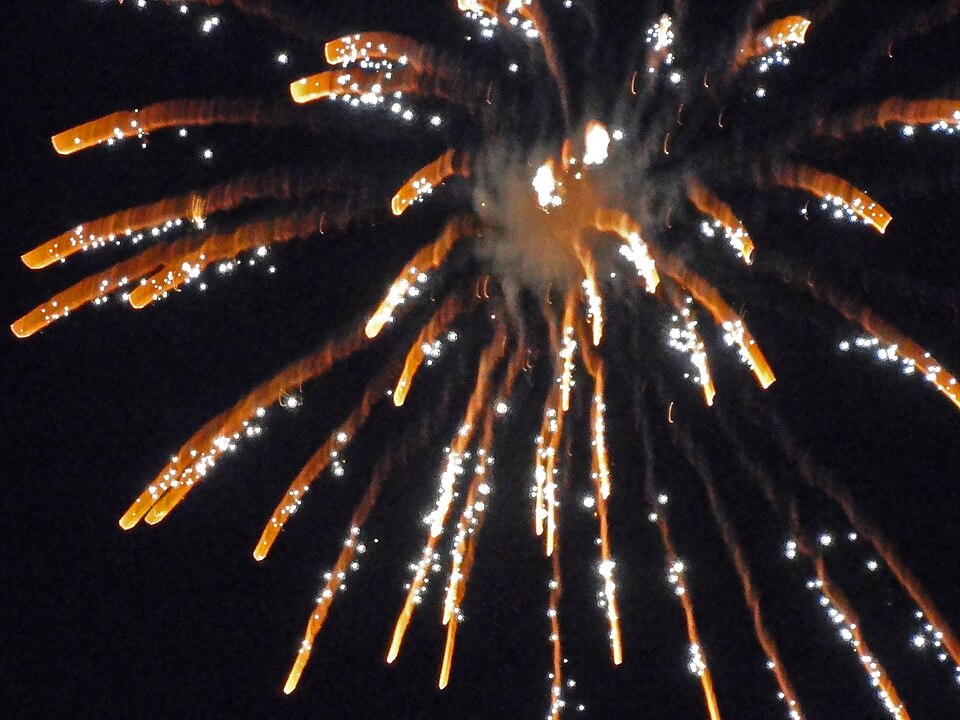 Firework with smoke