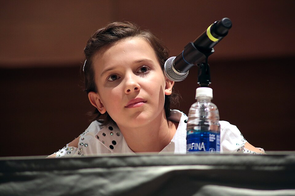 The actress Millie Bobby Brown at Phoenix ComicCon in 2016.