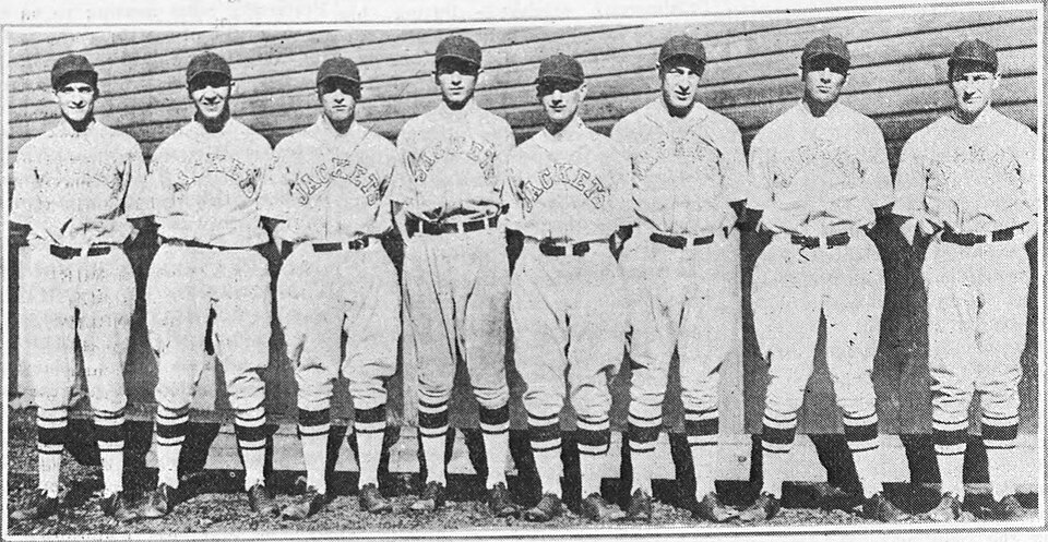 A group photograph of some of the players for the 1926 Georgia Tech baseball team