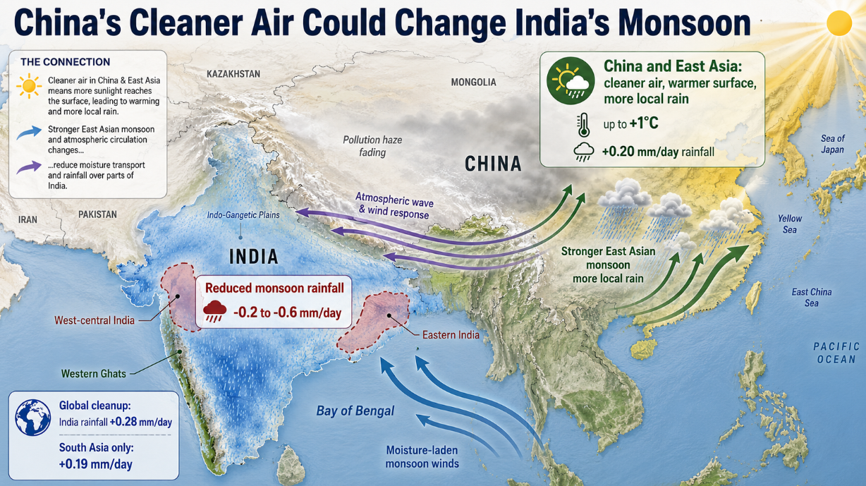 Cleaning Up Air Pollution in China Can Reduce Rainfall in India, Study Finds