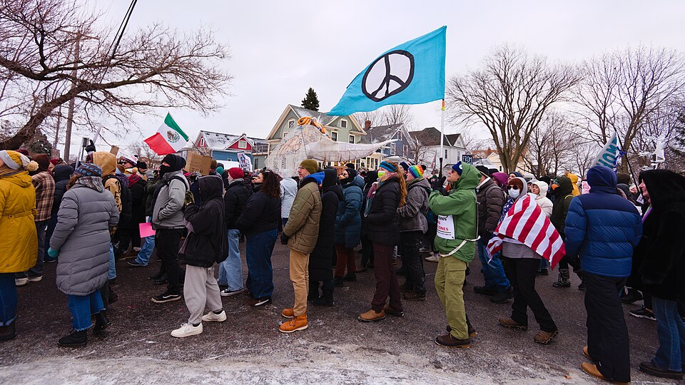 Minneapolis, Minnesota
January 10, 2026
Thousands of people protested against ICE in Powderhorn Park, marched down Lake Street, and stopped at the spot where ICE killed Renee Good on January 7, 2026. The event was organizned with the stated goals of "holding Mpls city leaders accountable to protect