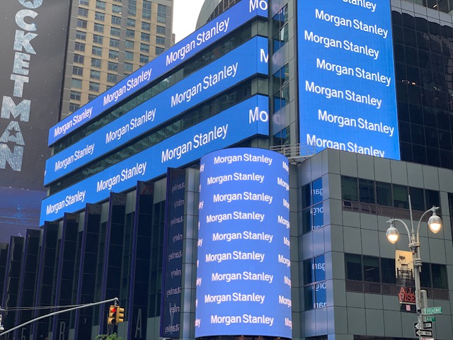 Morgan Stanley's global headquarters in Times Square, New York.