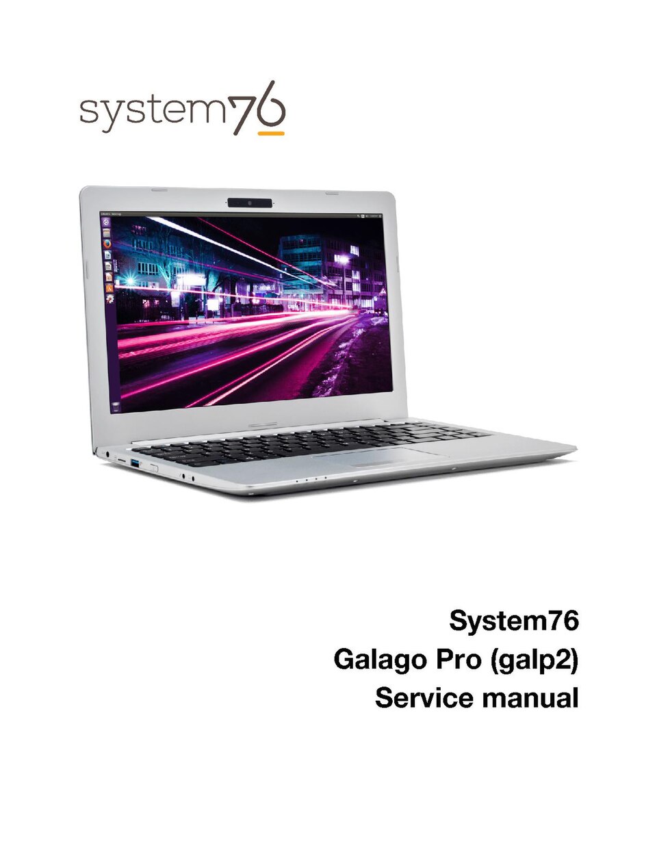 A service manual for a System76 computer