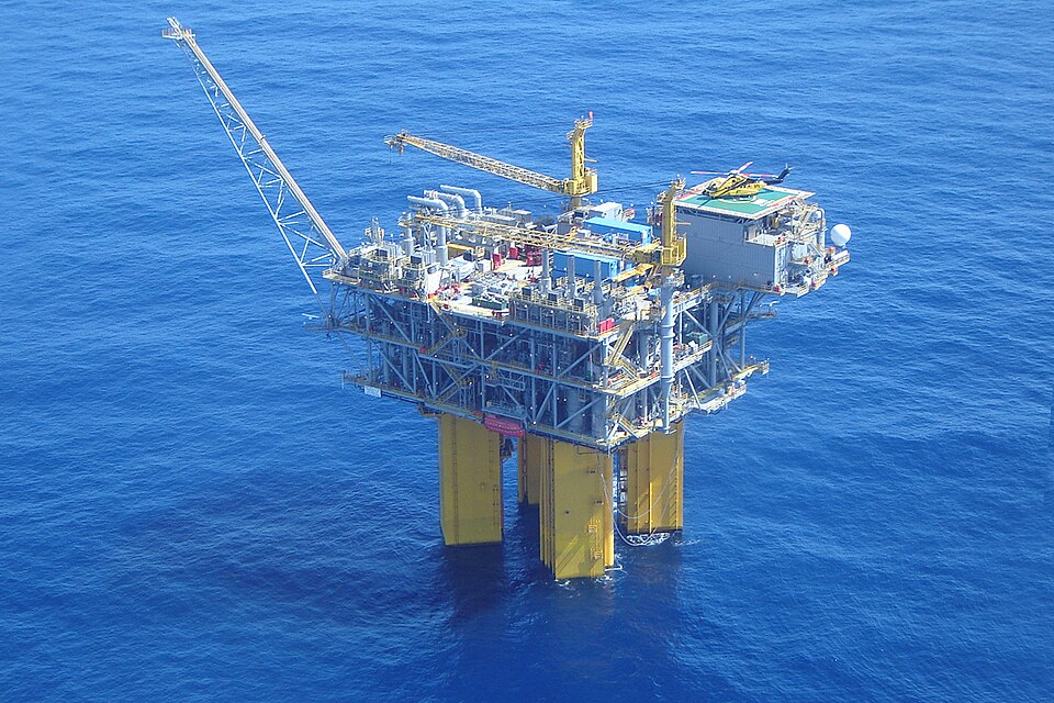 The BHP-Shenzi deepwater offshore production platform in the Gulf of Mexico. Photo taken by BSEE on 10/17/2008.