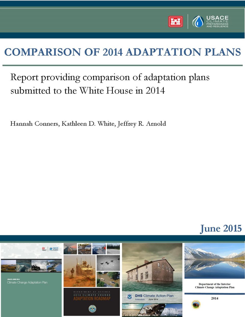 Comparison of 2014 adaptation plans- Report providing comparison of adaptation plans submitted to the White House in 2014 - USACE-p266001coll1-5227