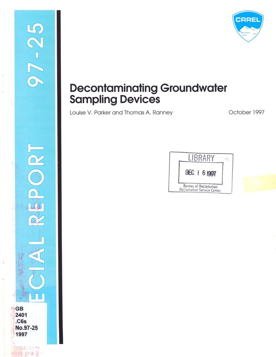 Decontaminating groundwater sampling devices - USACE-p266001coll1-6214