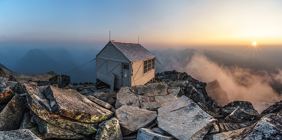 Built in 1932, and perched just outside the North Cascades National Park in northern Washington State, the Hidden Lake Lookout was used until decommissioned by the Forest Service sometime around 1953, and has now stood as a historic monument longer than it served its original function as a fire look