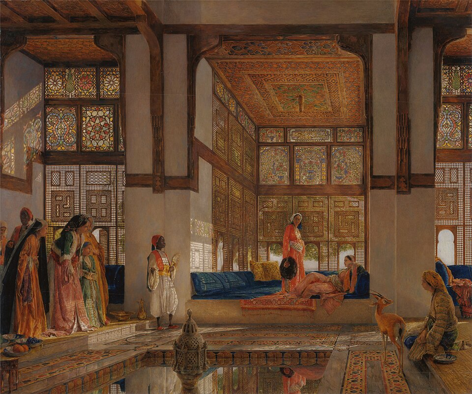 John Frederick Lewis - A Lady Receiving Visitors (The Reception) - Google Art Project