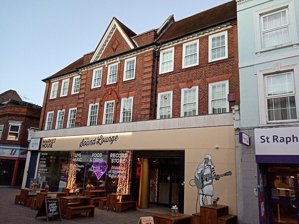 The Sound Lounge is a live grassroots music venue on Sutton High Street in Sutton, South London. The venue hosts live performances including blues, Americana, folk and roots music. It incorporates a plant-based, carbon-neutral café and a vinyl record shop, and hosts visual art exhibitions, theatre a