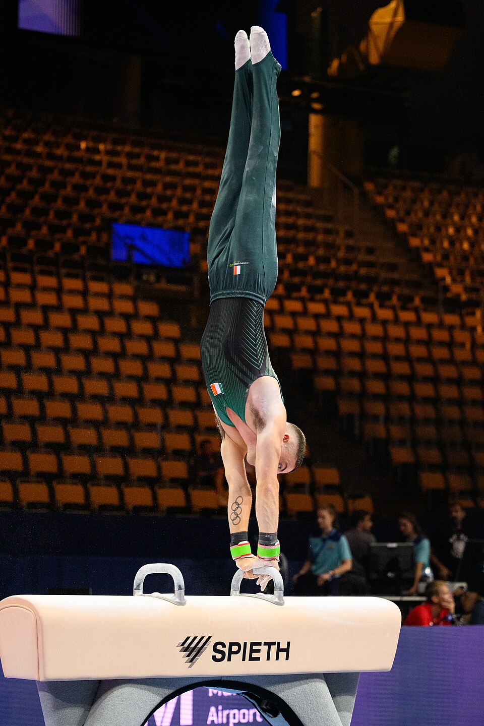 Impressions from Pommel Horse at Podium Training
2022 European Championships in Men's Artistic Gymnastics (Seniors)
Depicted: Rhys McClenaghan

Photo taken in Olympic Hall Munich on 2022-08-16 10:37:07 10:37:07