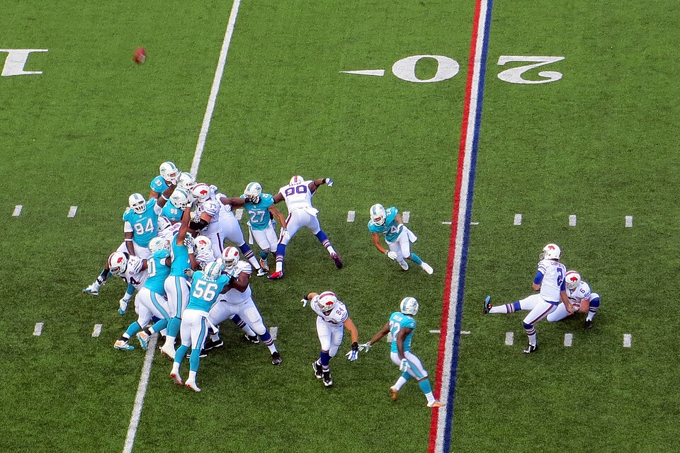 14 September 2014. Final score: Buffalo 29, Miami 10. Carpenter kicked 5 field goals in the game.