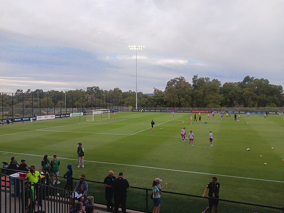 The game of the Perth Glory FC women versus Western Sydney Wanderers at Sam Kerr Football Centre on 9 January 2026. The Glory won 3-1.