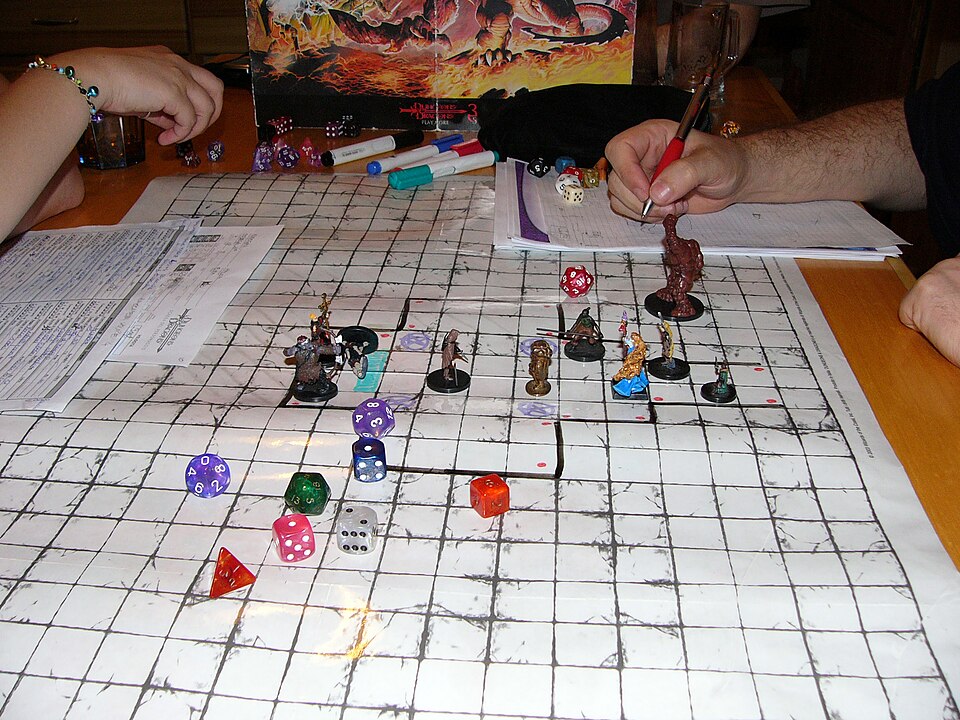 The picture show the map of a Dungeons and Dragons game, I ("Rocco Pier Luigi", user:Moroboshi took this pictures the 13 July 2005