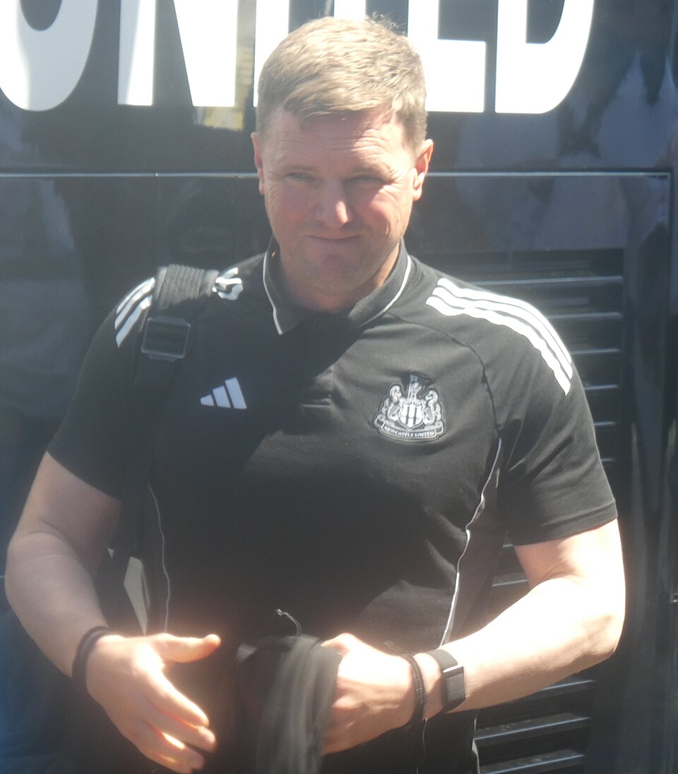 Eddie Howe arriving at Craven Cottage prior to a match between Fulham and Newcastle United.