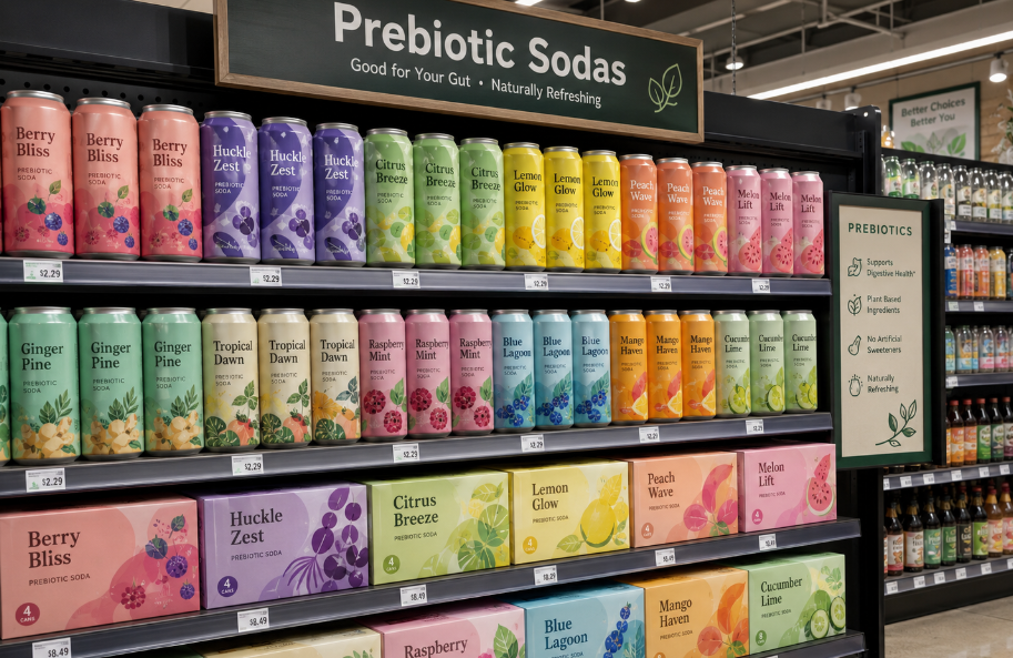 Study Finds Prebiotic Sodas Contain More Sugar Than Labels Suggest