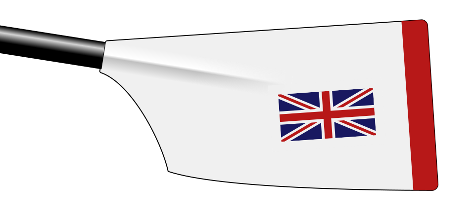 Blade colours of the Great Britain rowing team.