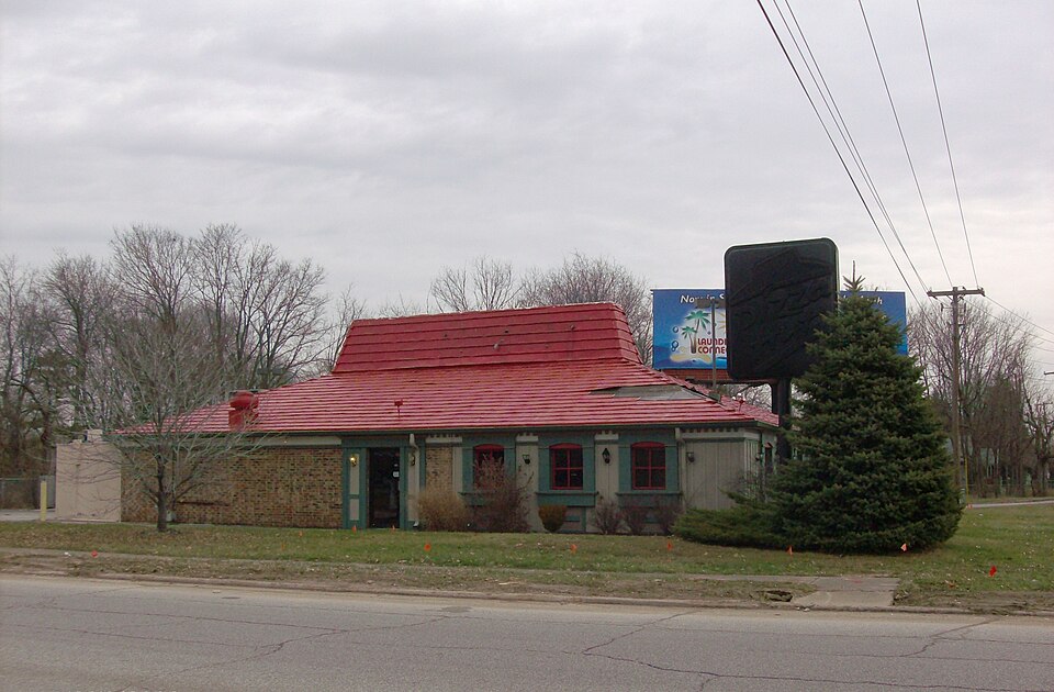 A former Pizza Hut at 5570 Crawfordsville Rd, Indianapolis, Indiana