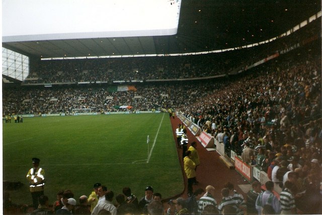 Celtic Park, Parkhead, Glasgow Home of Celtic Football Club. This picture was taken on the day in 1998 when Celtic won the Scottish Premier League with a 2-0 win over St Johnstone - a win which prevented rivals Rangers from securing a record tenth title in a row.