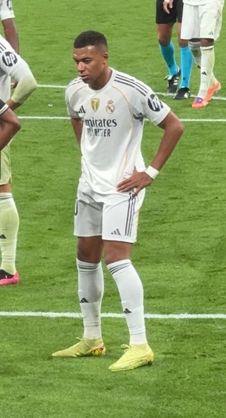 Kylian Mbappe at Real Madrid's UEFA Champions League game versus Juventus Turin on 22 October 2025