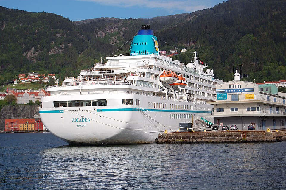The cruise ship Amadea (IMO 8913162) in Bergen.