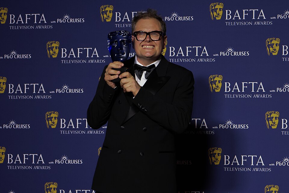 Alan Carr winning Memorable Moment at BAFTA TV Awards May 26