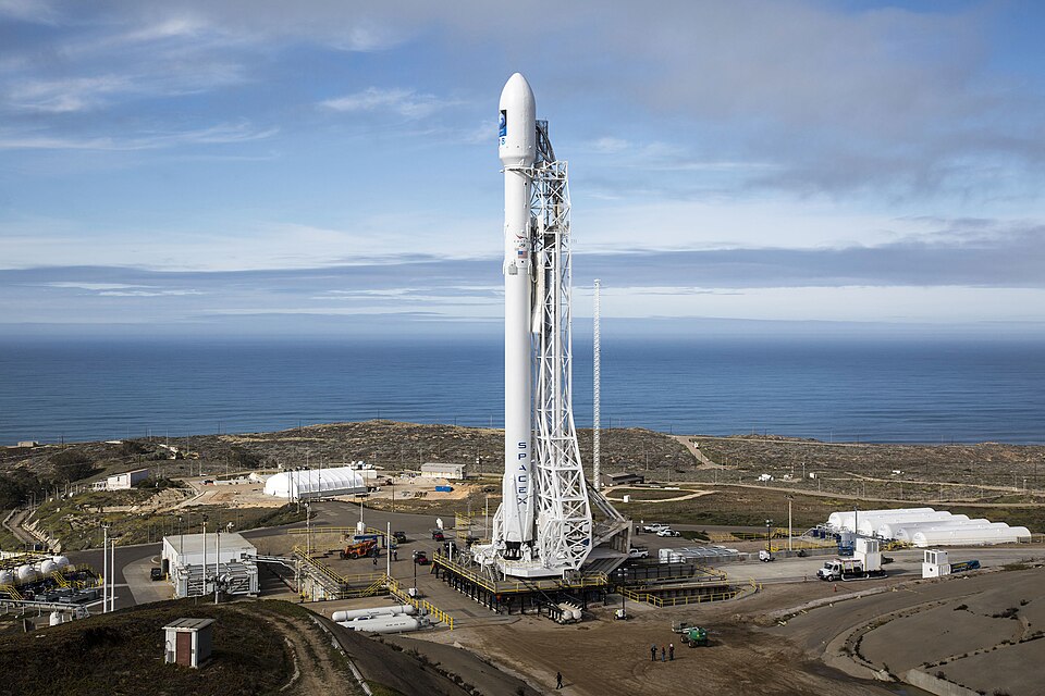 Falcon 9 Vertical At Vandenberg Air Force Base