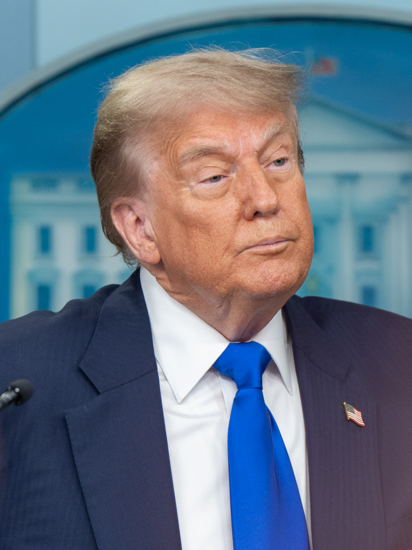 President Donald Trump holds a press conference with Attorney General Pam Bondi and Deputy Attorney General Todd Blanche in the James S. Brady Press Briefing Room on Friday, June 27, 2025. (Official White House Photo by Abe McNatt)