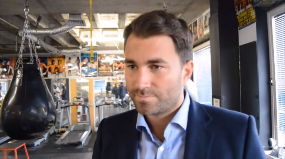 Eddie Hearn during an interview in 2015.
