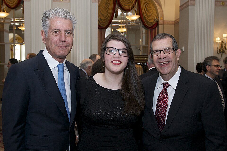 Anthony Bourdain, Mamie Davis and Charles N. Davis at the 73rd Annual Peabody Awards.