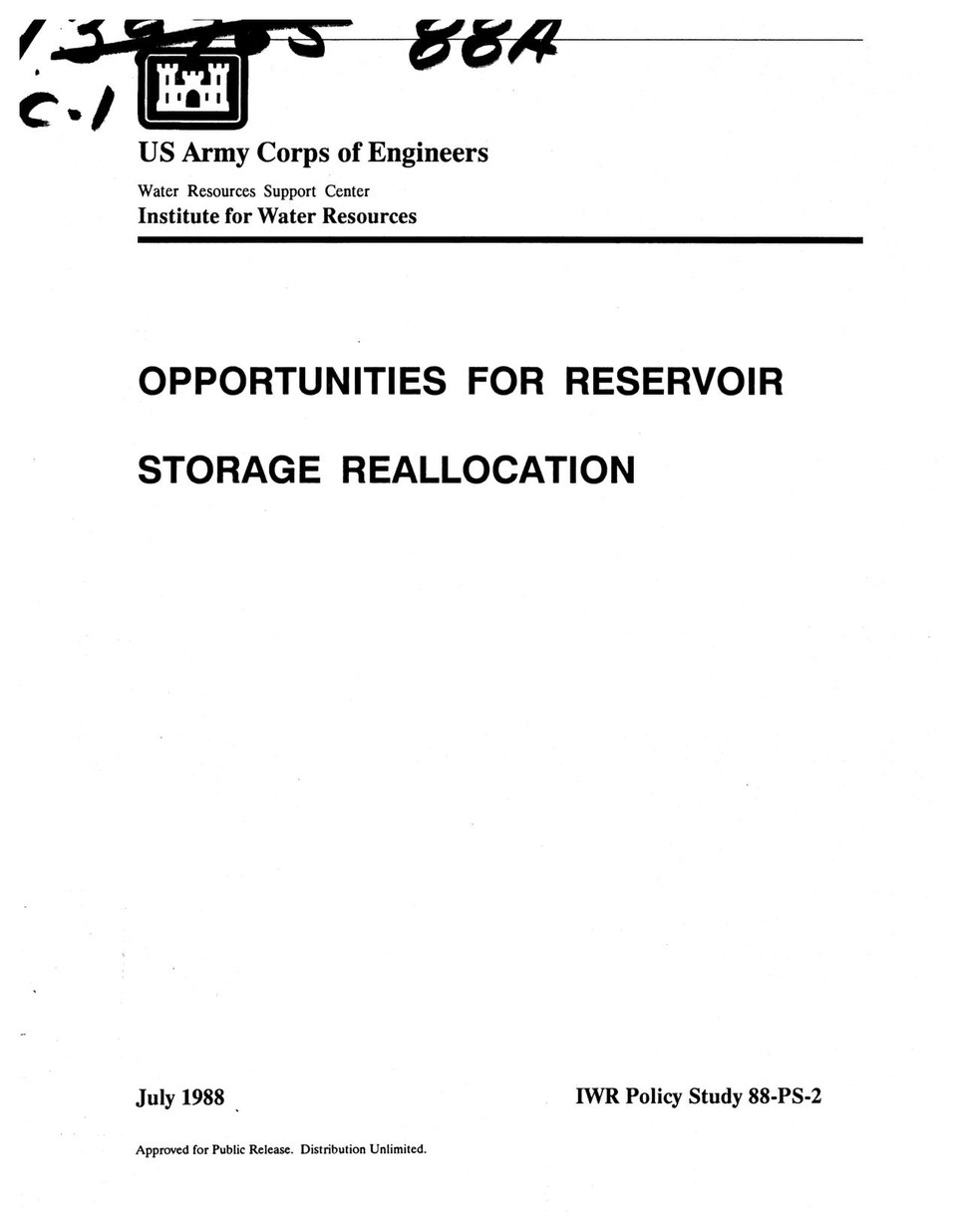 Opportunities for reservoir storage reallocation - USACE-p16021coll2-1334