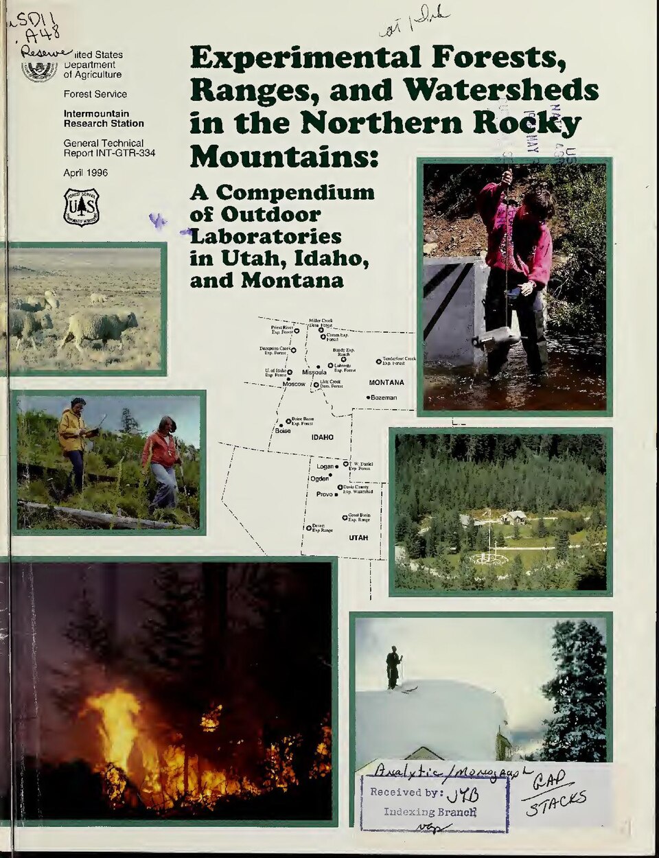 "April 1996"--Cover
Includes bibliographical references
Subjects: Experimental forests Rocky Mountains; Forests and forestry Research Rocky Mountains