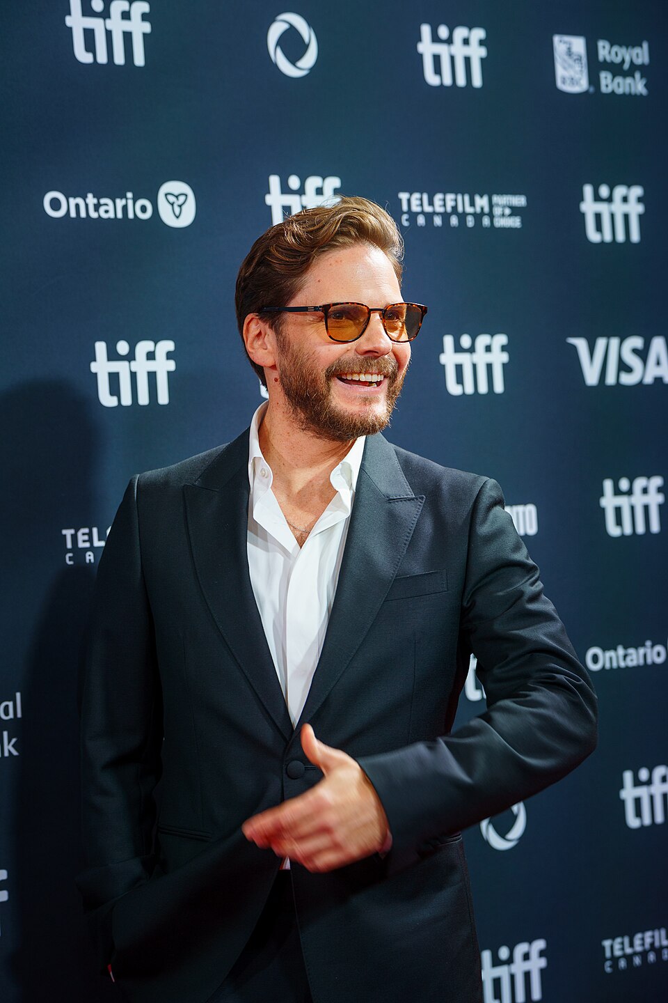 Daniel Brühl, actor, at the 2024 Toronto International Film Festival (TIFF) for the movie Eden.
