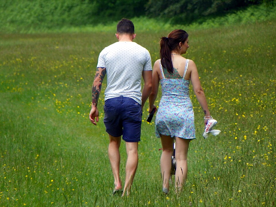 A couple walking their dog in the Golden Valley, Ashridge Estate, Little Gaddesden, Hertfordshire.

GOC Hertfordshire's walk on 11 June 2016, in and around Berkhamstead, Nettleden, Frithsden and the Ashridge Estate in Hertfordshire. Martin T led this 9.7-mile walk, attended by 14 people. You can vie