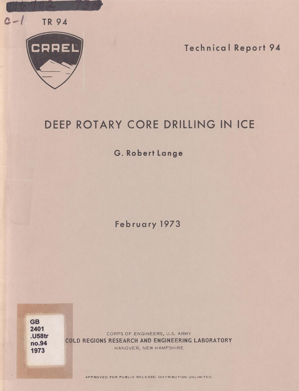 Deep rotary core drilling in ice - USACE-p266001coll1-6202