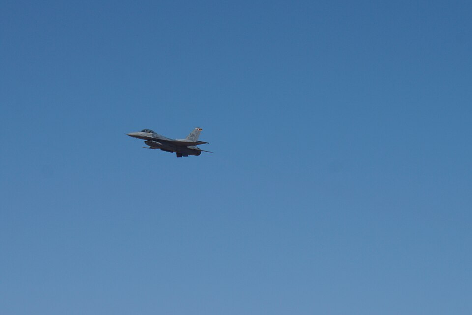 A General Dynamics F-16 Fighting Falcon at the 2019 Fort Worth Alliance Air Show at Fort Worth Alliance Airport in Fort Worth, Texas (United States).