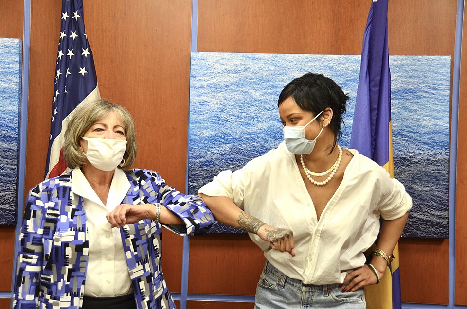 Amb. T meets RiRi! 
Ambassador Taglialatela and @rihanna explored collaboration between the @ClaraLionelFdn and the Embassy on women #entrepreneurship and #climatechange.

It was a good conversation between two powerful women and we’re very happy they were able to meet!