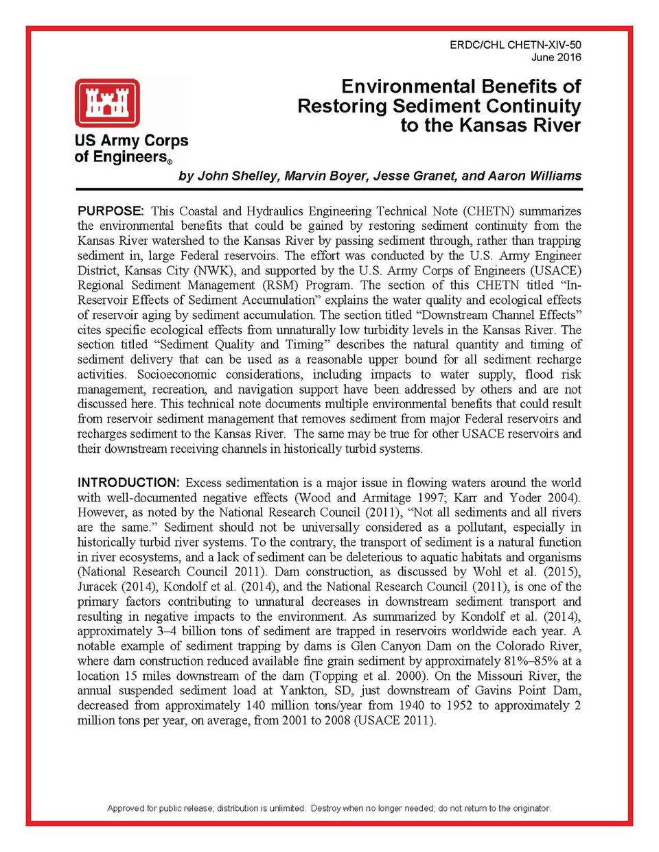 Environmental benefits of restoring sediment continuity to the Kansas River - USACE-p266001coll1-4121