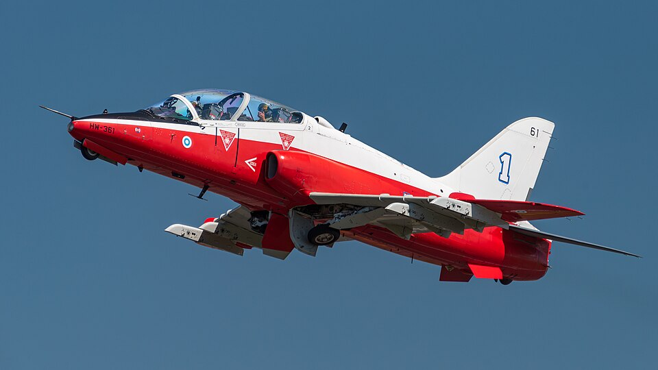 Finnish Air Force BAE Hawk Mk.66 (HW-361) at the Royal International Air Tattoo 2024.