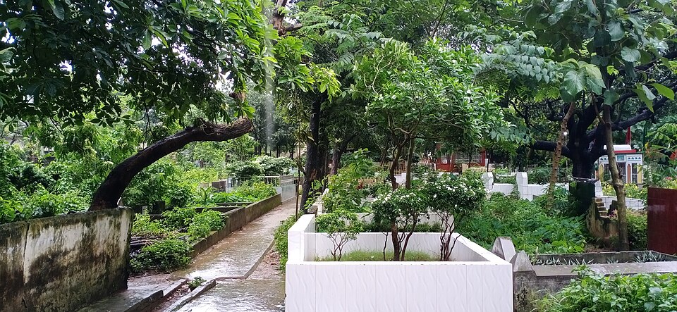 Mirpur 11 Kalshi graveyard  in a rainy day.