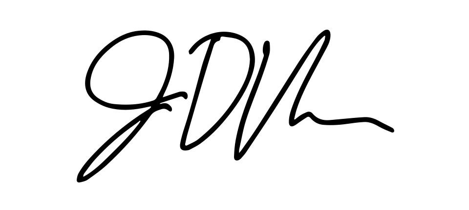 Signature of JD Vance
